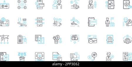 Innovative solutions linear icons set. Creativity, Ingenuity, Inventiveness, Novelty, Breakthrough, Progress, Advancement line vector and concept Stock Vector