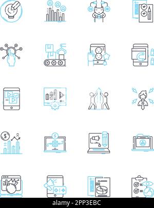 Influencer outreach linear icons set. Outreach, Influencers, Nerking ...