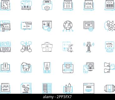 Customer sustainability linear icons set. Recycling, Green, Environment, Conservation, Energy, Organic, Renewable line vector and concept signs. Eco Stock Vector