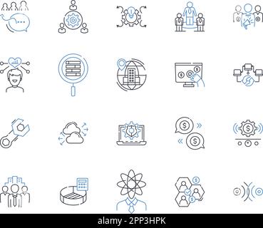 Product development line icons collection. Innovation, Prototyping, Ideation, Iteration, Market research, Design thinking, Testing vector and linear Stock Vector