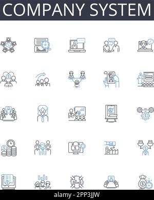 Company apparatus line icons collection. Machinery, Equipment ...