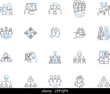 Union line icons collection. Unity, Solidarity, Harmony, Cohesion ...