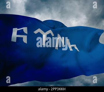 Gokturks, Gokturk Flag Stock Photo - Alamy