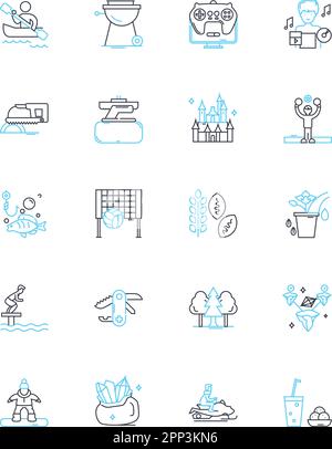 Timid hesitation linear icons set. Shy, Hesitant, Demure, Insecure ...