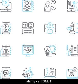 Corporate finance linear icons set. Capital, Investment, Dividend, Mergers, Acquisitions, Assets, Liabilities line vector and concept signs Stock Vector