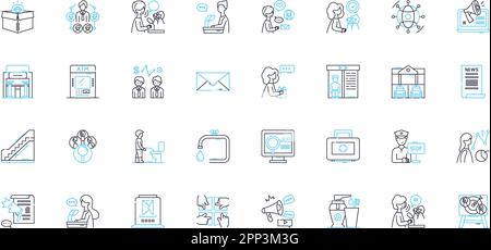 Clever masses linear icons set. Innovative, Resourceful, Intelligent ...