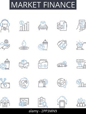 Financial markets line icons collection. Promotion, Advancement ...