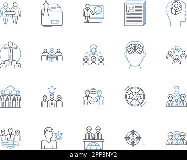 Command ideation line icons collection. brainstorming, innovation, creativity, ideation, inspiration, breakthrough, imagination vector and linear Stock Vector