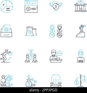 Propaganda linear icons set. Manipulation, Indoctrination, Persuasion ...