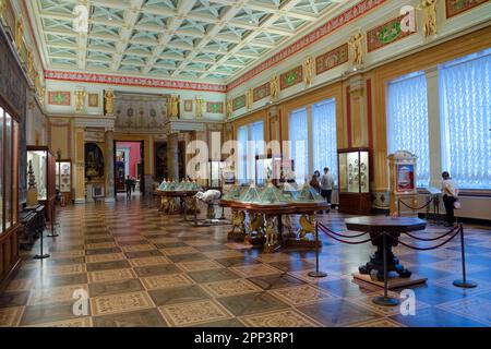 SAINT PETERSBURG, RUSSIA - FEBRUARY 17, 2022: In the halls of the Hermitage Museum (Winter Palace) Stock Photo