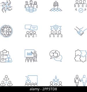 League line icons collection. Champions, Wins, Defeats, Matches, Goals, Roster, Rankings vector and linear illustration. Teams,Players,Strategy Stock Vector