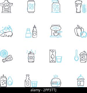 Fare linear icons set. Ticket, Price, Tariff, Cost, Farewell, Rate, Voyage line vector and concept signs. Journey,Travel,Passage outline illustrations Stock Vector