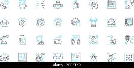 Climate Control linear icons set. Thermostat, Air-conditioning, Heating, Ventilation, Humidity, Insulation, Energy-efficient line vector and concept Stock Vector