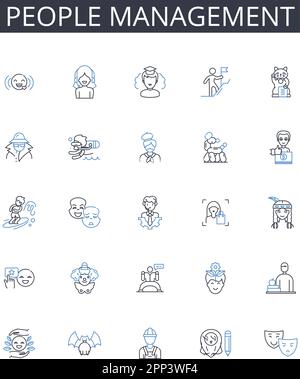 People management line icons collection. Reflection, Memories, Gratitude, Creativity, Introspection, Growth, Positivity vector and linear illustration Stock Vector