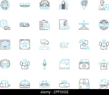 Rapid dispatch linear icons set. Swift, Expedient, Prompt, Agile ...