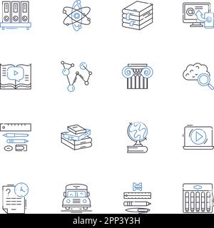 Technological resources line icons collection. Innovation, Devices ...