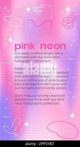 Holographic gradient story pastel abstract vector Stock Vector Image ...