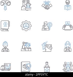E-commerce line icons collection. Shopping, Online, Marketplace, Retail, eCommerce, Digital, Payment vector and linear illustration. Checkout,Catalog Stock Vector