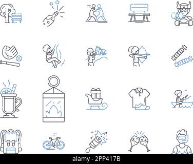 Composure line icons collection. Calmness, Poise, Serenity, Equanimity ...