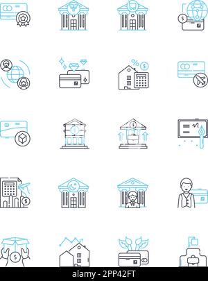 Mobile reality linear icons set. Immersive, Interactive, Virtual, Augmented, Reality, Experience, D line vector and concept signs. Cutting-edge Stock Vector