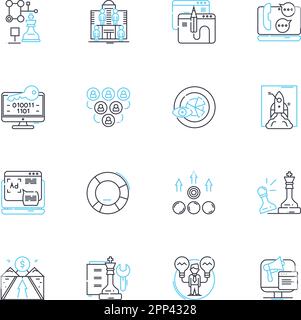 Influencer outreach linear icons set. Outreach, Influencers, Nerking ...