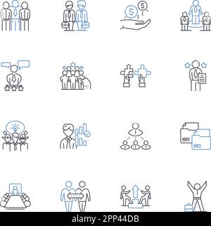IT support line icons collection. troubleshooting, software, hardware, security, nerking, maintenance, backup vector and linear illustration Stock Vector