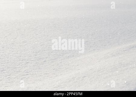 Full frame pure white fresh sparkling snow Stock Photo