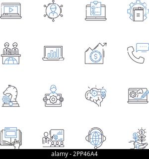 Compromise Discussion line icons collection. Negotiation, Agreement ...