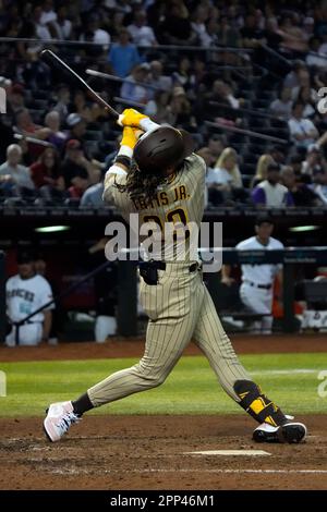 San Diego Padres right fielder Fernando Tatis Jr. (23) in the eighth inning  of a baseball game Saturday, June 10, 2023, in Denver. (AP Photo/David  Zalubowski Stock Photo - Alamy