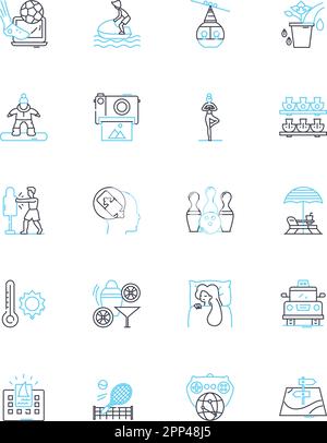 Culture Shock linear icons set. Disorientation, Alienation, Confusion ...