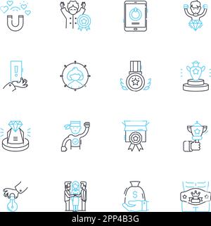 Personal Growth linear icons set. Transformation, Mindset, Evolution, Insight, Motivation, Development, Empowerment line vector and concept signs Stock Vector