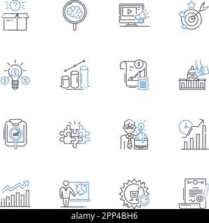 Conceiving and inventing line icons collection. Creative, Innovative, Inspiration, Mindful, Imaginative, Original, Resourceful vector and linear Stock Vector