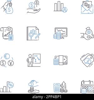 My Management Office line icons collection. Productivity, Efficiency, Innovation, Organization, Collaboration, Leadership, Accountability vector and Stock Vector