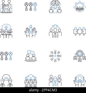 Leadership Council line icons collection. Governance, Collaboration ...