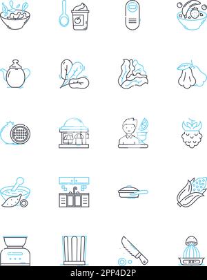 Coffee shops linear icons set. Caffeine, Latte, Espresso, Barista ...