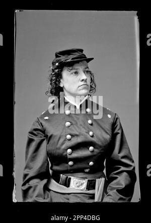 Pauline Cushman. 1864 | New York. Photographer: Mathew Brady StudioBorn Harriet Wood (1833 – 1893) was an American actress and a spy for the #UnionArm Stock Photo