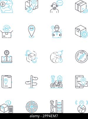 Historical tourism line icons signs set. Design collection of Heritage ...