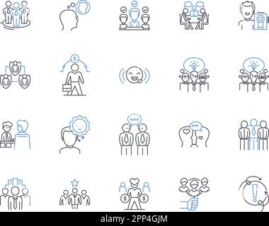 Workforce line icons collection. Diversity, Efficiency, Productivity ...