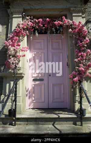 UK, Norfolk - Colourful Doorway in Norwich Stock Photo
