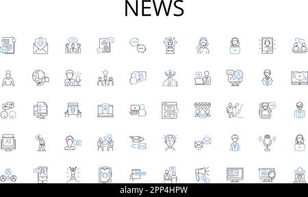 News line icons collection. Blueprint, Proposal, Strategy, Plot, Agenda, Design, Project vector and linear illustration. Idea,Outline,Game plan Stock Vector
