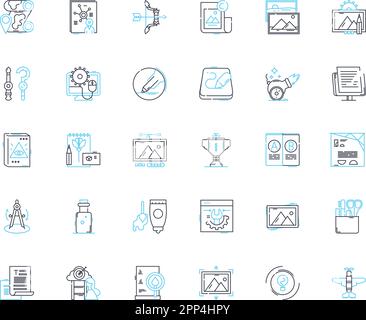 Solid figures linear icons set. Cube, Pyramid, Sphere, C, Cylinder, Rectangular prism, Triangular prism line vector and concept signs. Tetrahedron Stock Vector