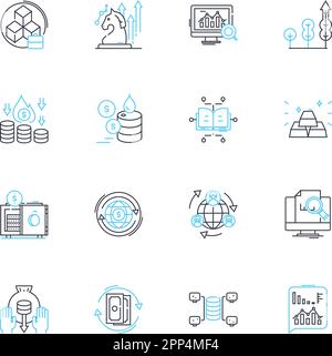 Smart homes linear icons set. Automation, Connected, Efficiency ...