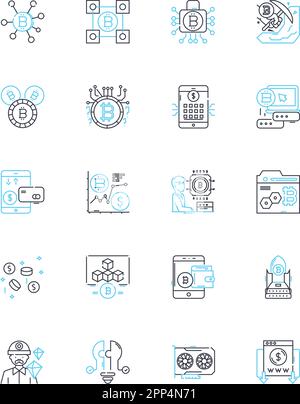 Brain training linear icons set. Cognition, Focus, Memory, Attention, Intelligence, Learning, Neuroplasticity line vector and concept signs Stock Vector