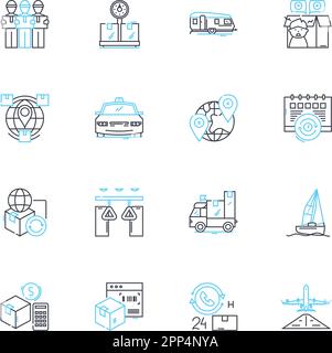 cargo container over pallets icon cartoon vector illustration graphic ...