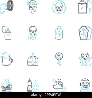 Affair linear icons set. Infidelity, Betrayal, Adultery, Infatuation