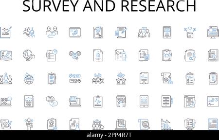 Survey and research line icons collection. Gaming, Processor, Keyboard, Mouse, Graphics, RAM, Hard drive vector and linear illustration. Desktop Stock Vector