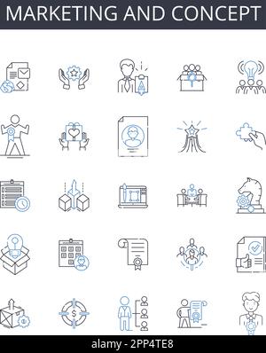 Marketing and concept line icons collection. Authority, Management, Structure, Chain, Control, Division, Level vector and linear illustration. Pecking Stock Vector