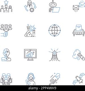 Inventive company line icons collection. Innovation, Creativity ...