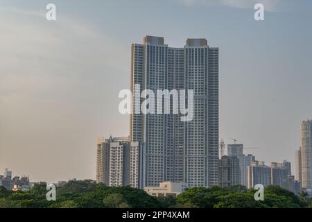 Modern city high rise skyscraper buildings during daytime in Mumbai, India Stock Photo