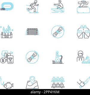 Costly - Expensive linear icons set. Lavish, Splurge, Extravagant ...